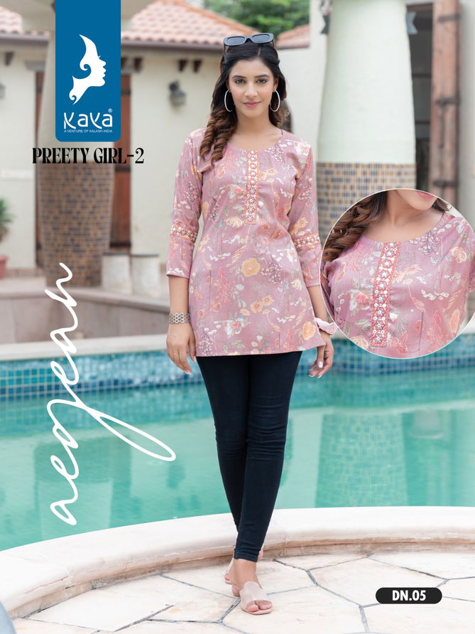 Pretty Girl 2 By Kaya Printed Short Kurtis Catalog